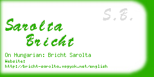 sarolta bricht business card